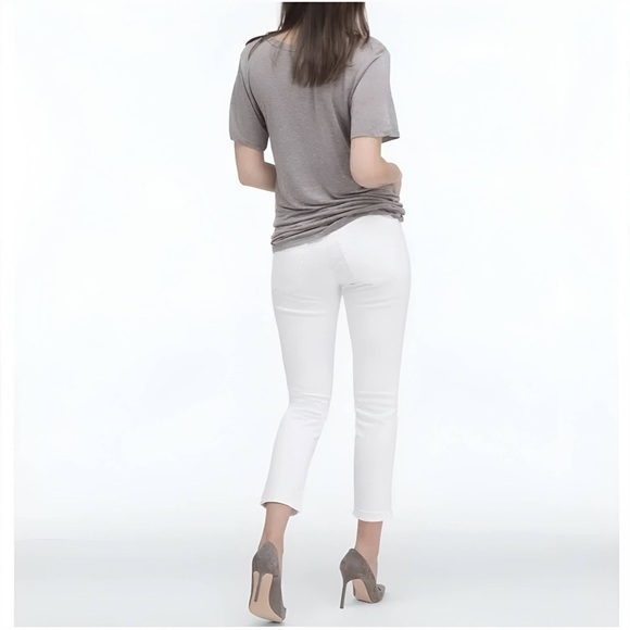 AG Adriano Goldschmied The Stilt Roll-Up  Cigarette Roll Up Jeans in White - Picture 3 of 16